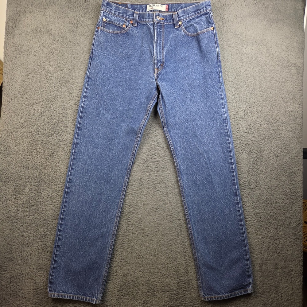 Levi's 505 Jeans Men's 36x36 Blue Denim Pants Regular Fit Straight Leg Cowboy
